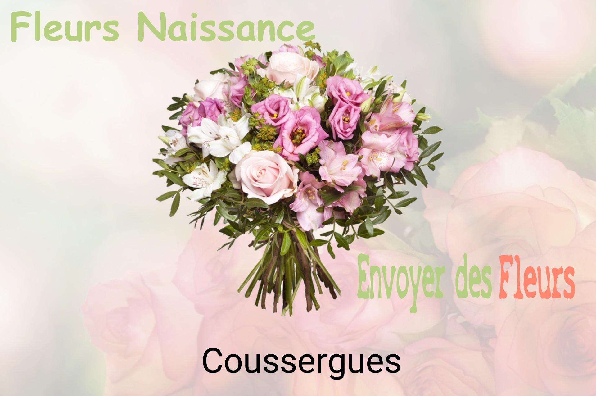 Bouquet de fleurs de naissance livré à Coussergues